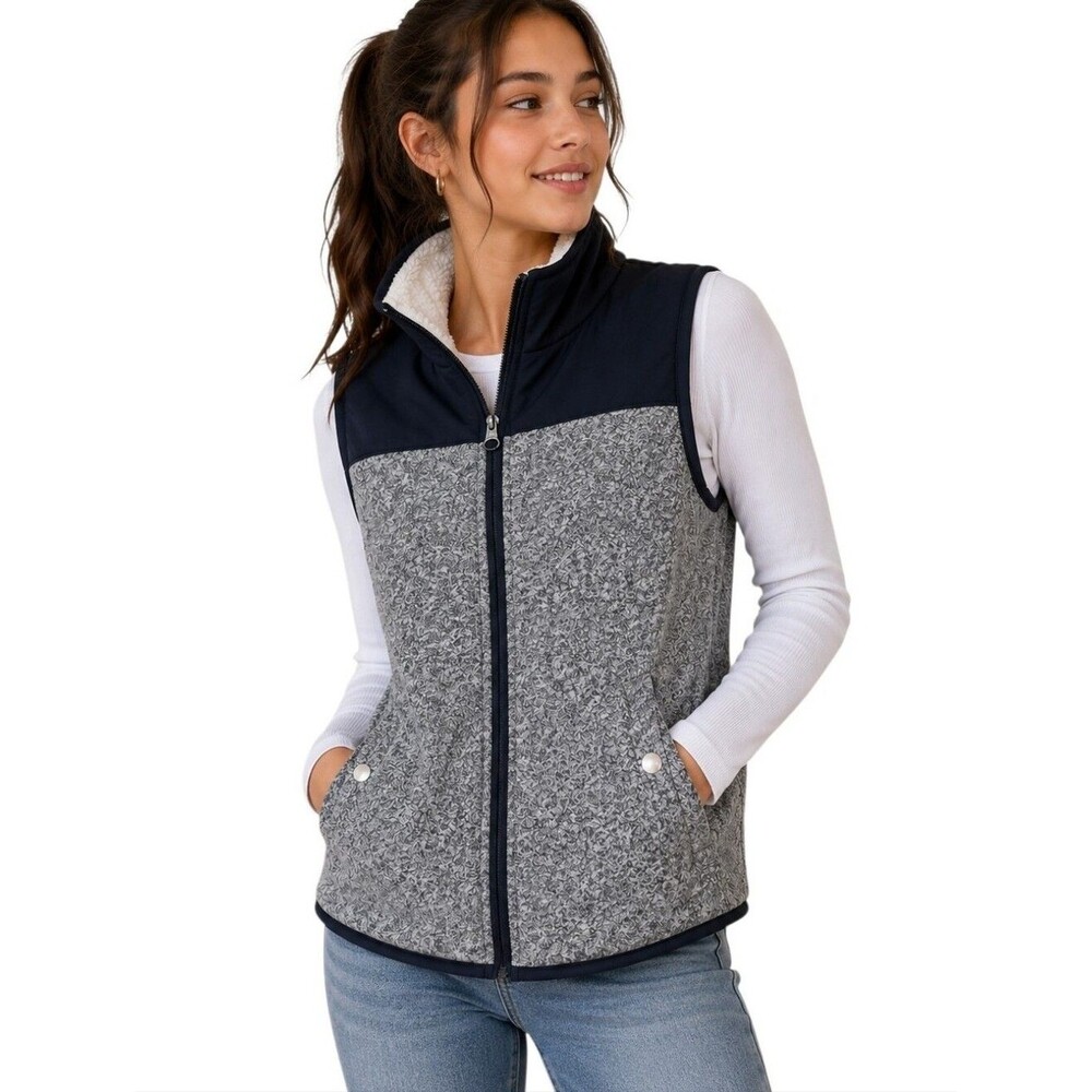 Abercrombie & Fitch Fleece Zip Hooded Vest Size XS